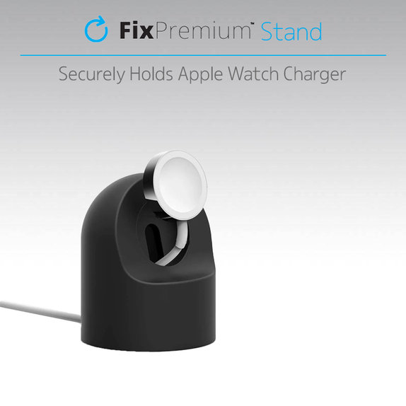 FixPremium - Silikónový Stojan pro Apple Watch, černá