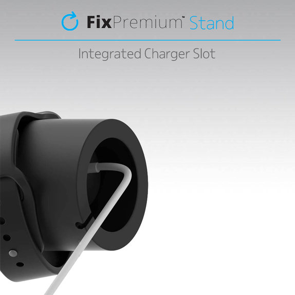 FixPremium - Silikónový Stojan pro Apple Watch, bílá