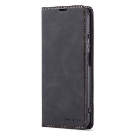 FixPremium - Puzdro Business Wallet pro iPhone 13 a 14, černá