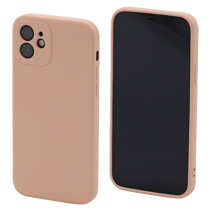 FixPremium - Puzdro Rubber pro iPhone 12 a 12 Pro, oranžová