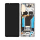 Sony Xperia 1 V - LCD Displej + Dotykové Sklo + Rám (Silver) - A5060571A Genuine Service Pack