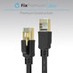 FixPremium - Síťový Kabel - RJ45 / RJ45 (1m), černá