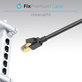 FixPremium - Síťový Kabel - RJ45 / RJ45 (1m), černá