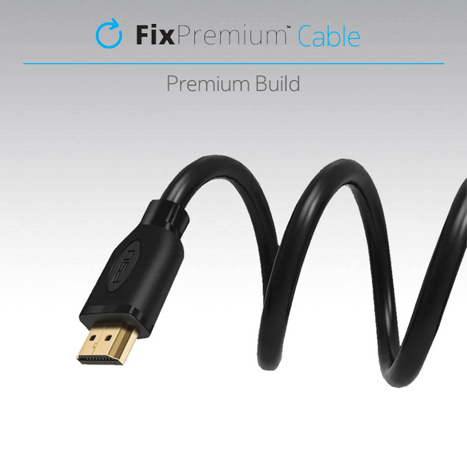 FixPremium - HDMI / HDMI Kabel, HDMI 2.0 (1m), černá