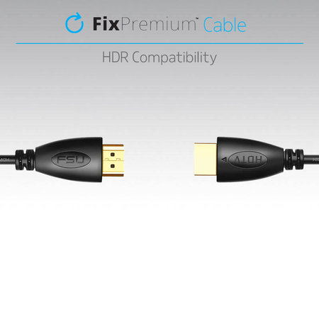 FixPremium - HDMI / HDMI Kabel, HDMI 2.0 (1m), černá