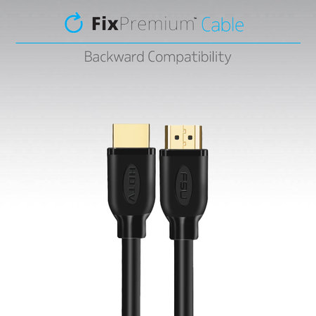 FixPremium - HDMI / HDMI Kabel, HDMI 2.0 (1m), černá