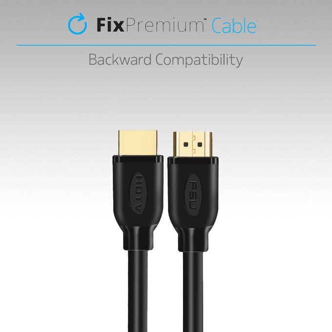 FixPremium - HDMI / HDMI Kabel, HDMI 2.0 (1m), černá