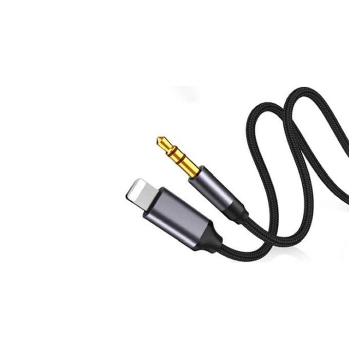 FixPremium - Lightning / Jack 3.5mm Kabel (1m), černá