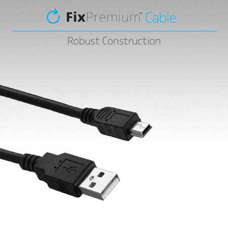 FixPremium - Mini-USB / USB Kabel (1m), černá