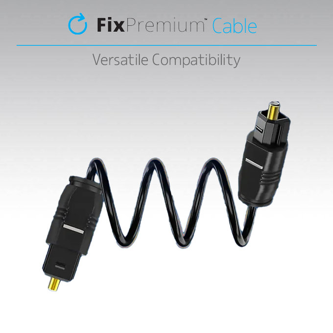 FixPremium - Audio Optický Kabel (1m), černá
