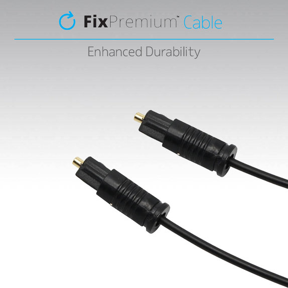FixPremium - Audio Optický Kabel (1m), černá