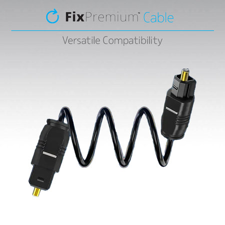 FixPremium - Audio Optický Kabel (2m), černá