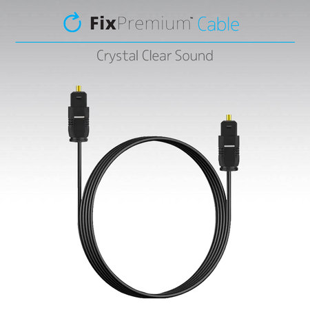 FixPremium - Audio Optický Kabel (2m), černá