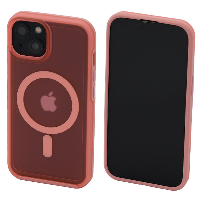 FixPremium - Pouzdro Clear s MagSafe pro iPhone 13, peach pink