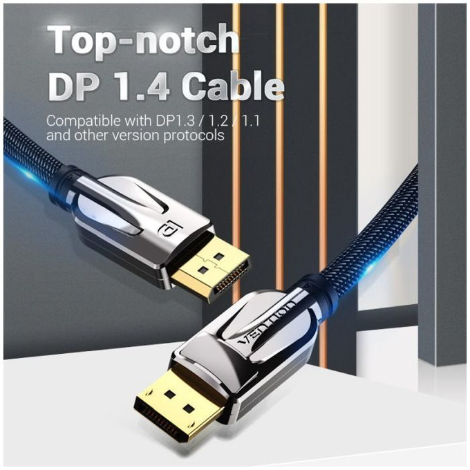 Vention - DisplayPort / DisplayPort Kabel, DisplayPort 1.4 (1.5m), stříbrná
