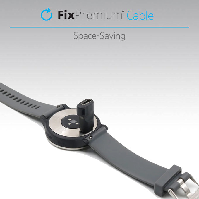 FixPremium - Redukce Micro-USB na Garmin Konektor pro Hodinky, černá