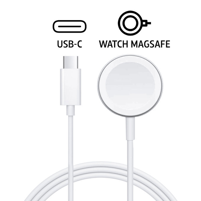 Magnetická rychlonabíječka pro Apple Watch, USB-C, 1 m, plast, bulk