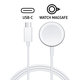 Magnetická rychlonabíječka pro Apple Watch, USB-C, 1 m, plast, bulk