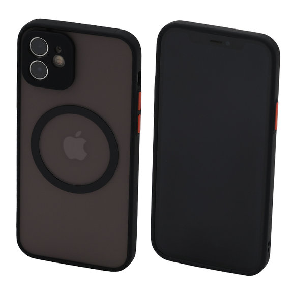 FixPremium - Pouzdro Matte s MagSafe pro iPhone 12, černá