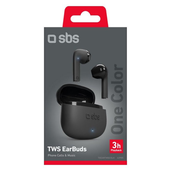 SBS - Bezdrátová Sluchátka TWS One Color, černá