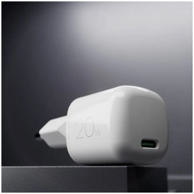 PURO - Nabíjecí Adaptér MiniPro USB-C, GaN, 20W, bílá