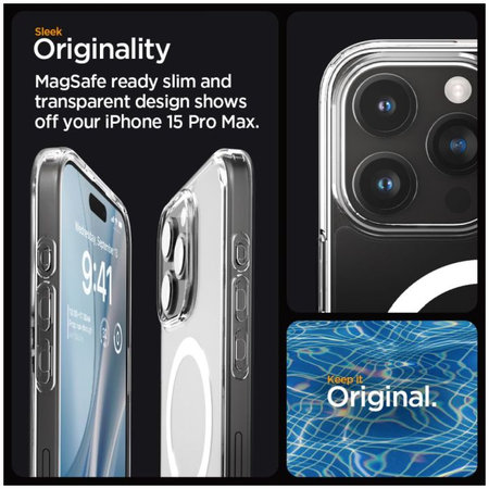Spigen - Pouzdro Ultra Hybrid s MagSafe pro iPhone 15 Pro Max, bílá