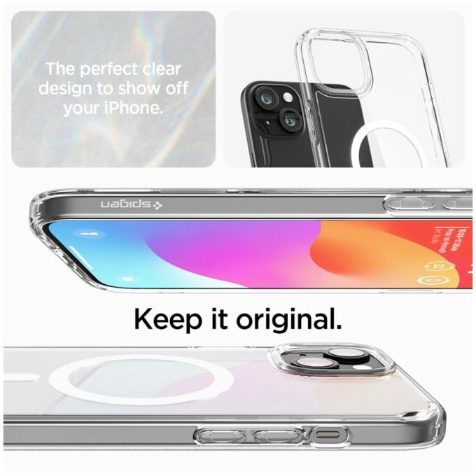 Spigen - Pouzdro Ultra Hybrid s MagSafe pro iPhone 15 Plus, bílá
