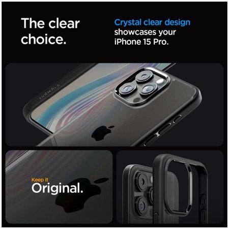Spigen - Pouzdro Ultra Hybrid pro iPhone 15 Pro, Matte Black