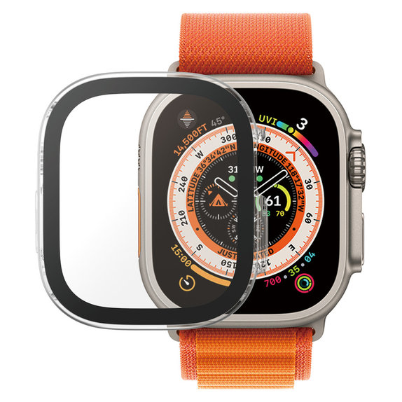 Tvrzené sklo Full Body D3O pro Apple Watch Ultra/Ultra 2, Transparentní, PanzerGlass