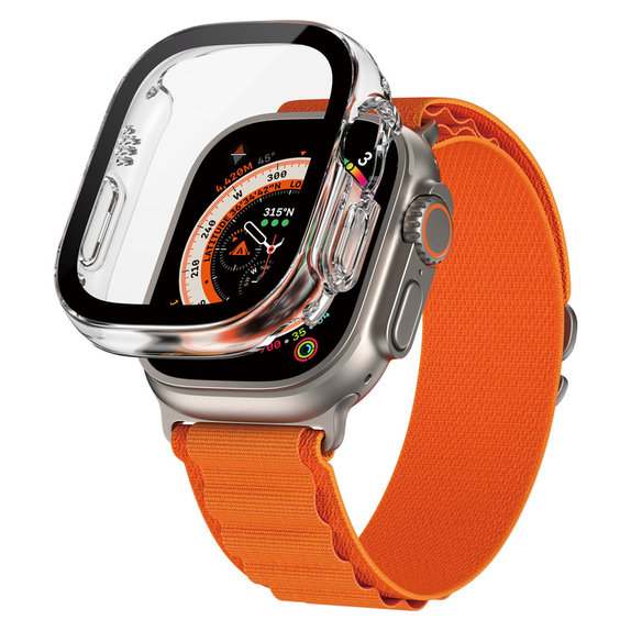 Tvrzené sklo Full Body D3O pro Apple Watch Ultra/Ultra 2, Transparentní, PanzerGlass