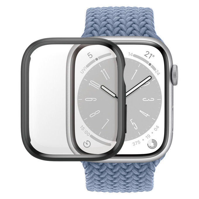 Tvrzené sklo Full Body D3O pro Apple Watch 9/8/7 41 mm, Černá, PanzerGlass