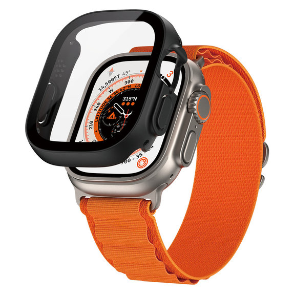 Tvrzené sklo Full Body D3O pro Apple Watch Ultra/Ultra 2, Černá, PanzerGlass