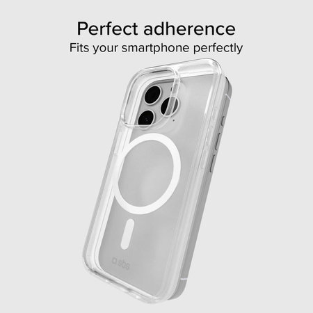 SBS - Puzdro Light Mag s MagSafe pro iPhone 15 Pro Max, transparentní