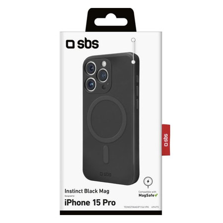 SBS - Pouzdro Instinct s MagSafe pro iPhone 15 Pro, černá