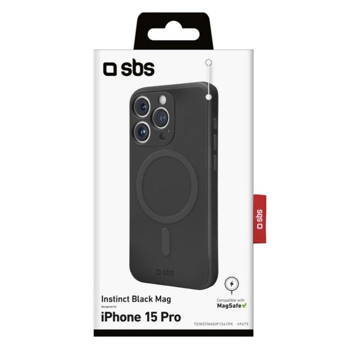 SBS - Pouzdro Instinct s MagSafe pro iPhone 15 Pro, černá