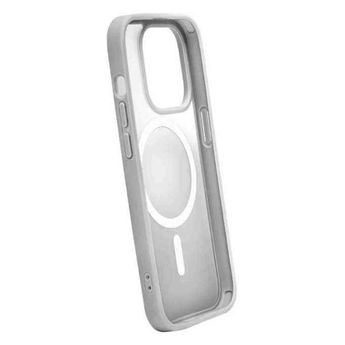 PURO - Pouzdro Gradient s MagSafe pro iPhone 15 Pro Max, stříbrná