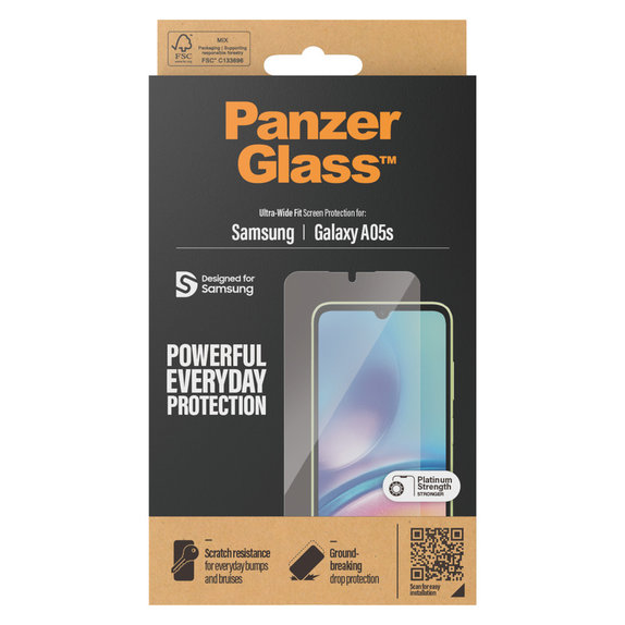 Tvrzené sklo UWF pro Samsung Galaxy A05s, Čirá, PanzerGlass