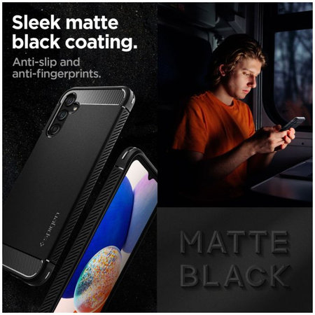 Spigen - Pouzdro Rugged Armor pro Samsung Galaxy A14 4G, matte black