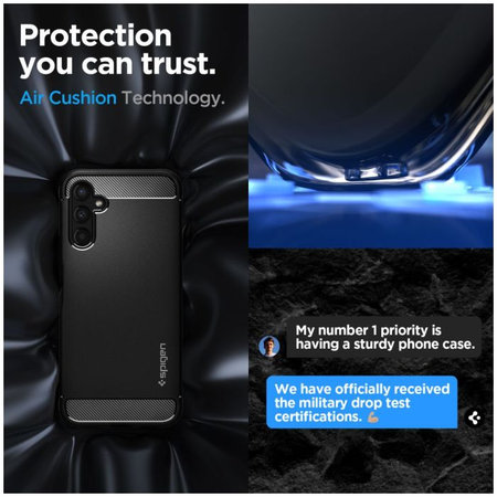 Spigen - Pouzdro Rugged Armor pro Samsung Galaxy A14 4G, matte black