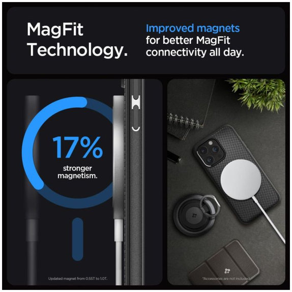 Spigen - Pouzdro Mag Armor s MagSafe pro iPhone 15 Pro Max, Matte Black