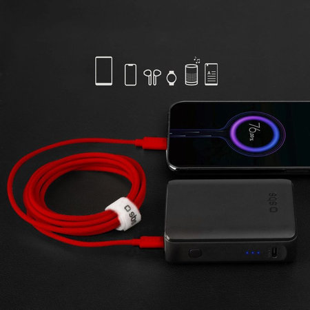 SBS - Kabel USB-C/USB-C, 60W, PD, 1.5m, červená