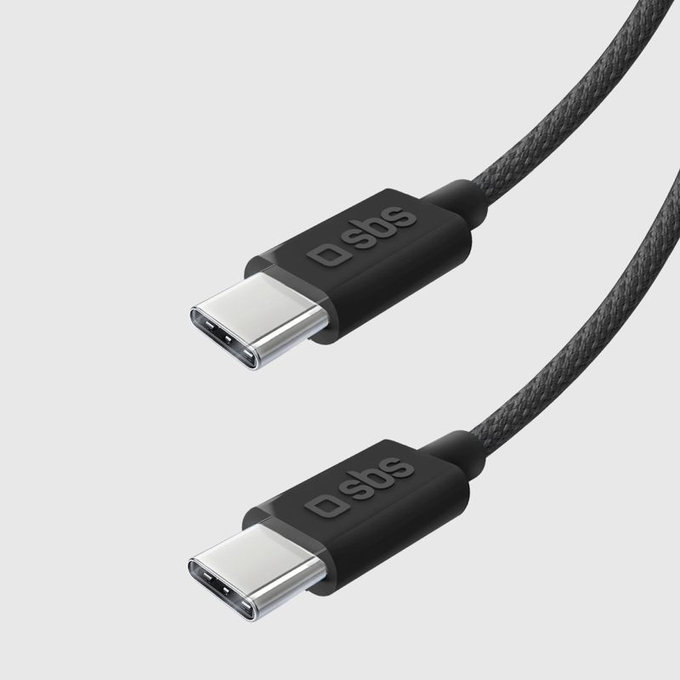 SBS - Kabel USB-C/USB-C, 60W, PD, 1.5m, černá
