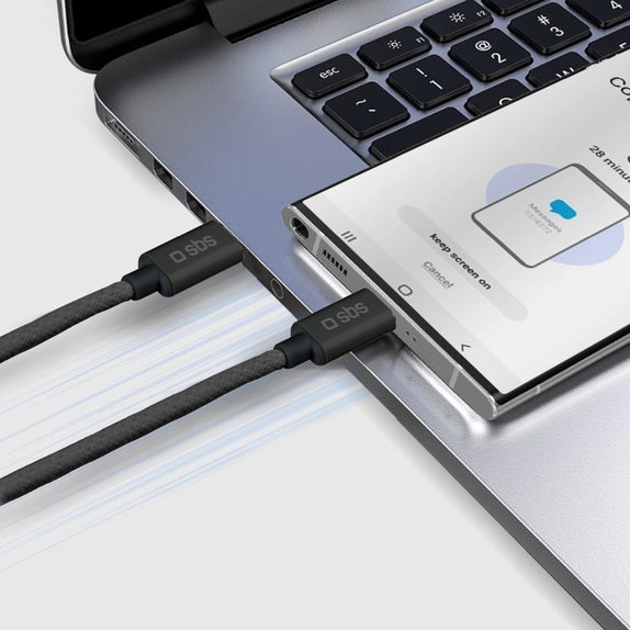 SBS - Kabel USB-C/USB-C, 60W, PD, 1.5m, černá