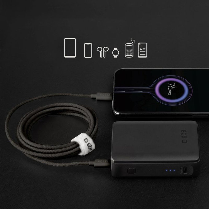 SBS - Kabel USB-C/USB-C, 60W, PD, 1.5m, černá