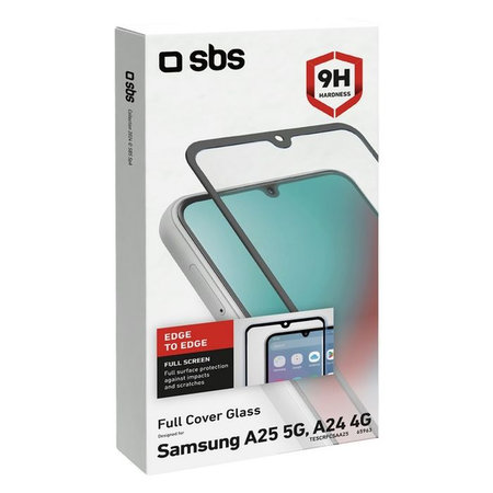SBS - Tvrzené sklo Full Cover pro Samsung Galaxy A25 5G, černá