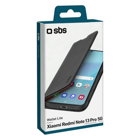 SBS - Pouzdro Book Wallet Lite pro Xiaomi Redmi Note 13 Pro, černá