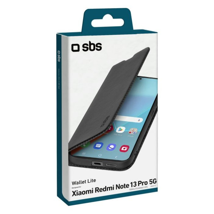 SBS - Pouzdro Book Wallet Lite pro Xiaomi Redmi Note 13 Pro, černá