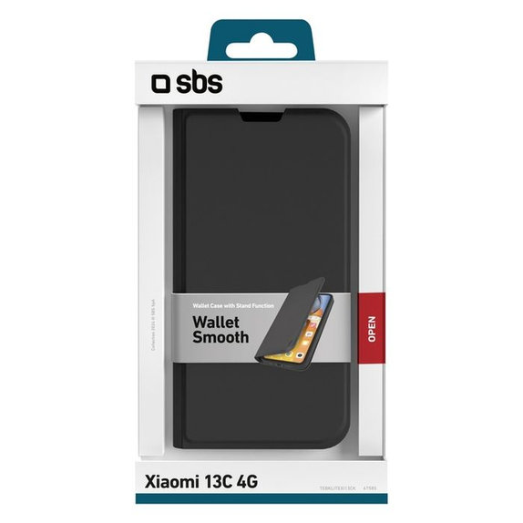 SBS - Pouzdro Book Wallet Lite pro Xiaomi Redmi 13C, černá
