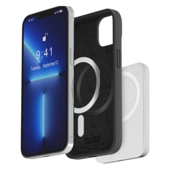 PURO - Pouzdro ICON MAG s MagSafe pro iPhone 14 Pro Max, černá