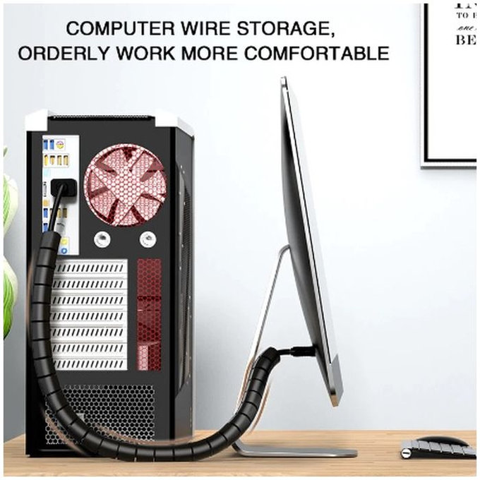 FixPremium - Organizér Kabelů - Trubka (10 mm), délka 2M, šedá